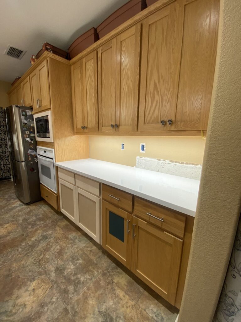 New Cabinet installed and new Under Counter Lighting